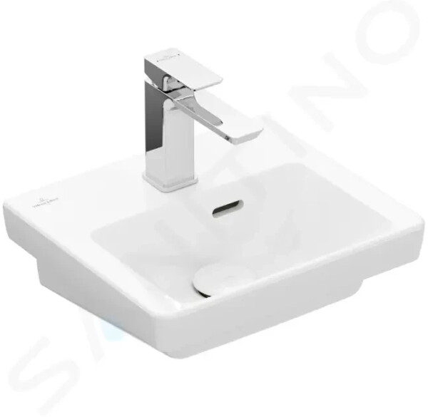 VILLEROY & BOCH - Subway 3.0 Umývátko nábytkové 370x305 mm, s přepadem, otvor pro baterii, alpská bílá 43703701