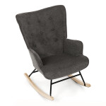 Houpací křeslo, šedá, látka, AK-373 GREY2