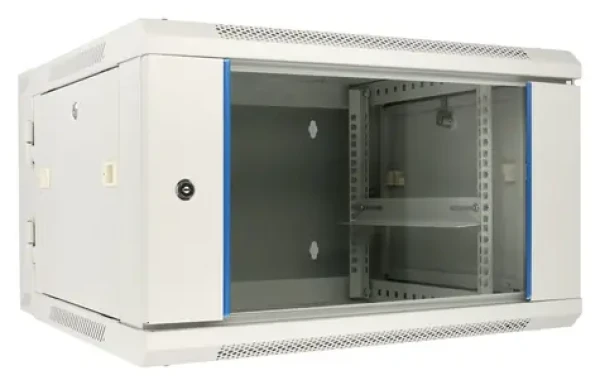 Extralink Rozvaděč nástěnný 6U 600x600 šedá / Rozvaděč / 19" / skleněné dveře / dvousekční / nosnost 30 kg (EX.12936)