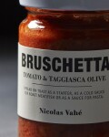 Nicolas Vahé Rajčatová bruschetta s olivami Taggiasca 135 g, červená barva, bílá barva, sklo