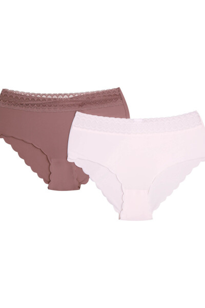 DÁMSKÉ KALHOTKY 2 PAK 42826 POLLY 2 SS25 ECRU-CAPPUCINO S