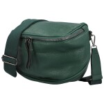 Stylová dámská koženková kabelko-ledvinka Ergitta Newa, tmavě zelená