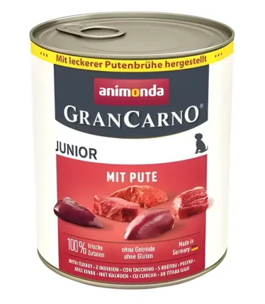 ANIMONDA Konzerva GranCarno Junior krůta 800 g / Pro psy / Bez obilovin a sóji (B4-82475)