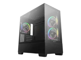 Deepcool CG380 3F černá / Skříň PC / Midi tower / mATX / ARGB / 2× temperované sklo (R-CG380-BKAGM3-G)