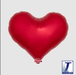 Balónek srdce červené metalické 45 cm Balónek srdce červené metalické 45 cm
