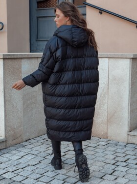 Dámská zimní bunda oversize s kapucí ANNIKA černá Dstreet