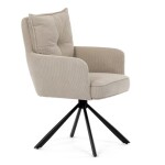 Jídelní židle, béžová, manšestrová látka, HC-X1128 LAN2