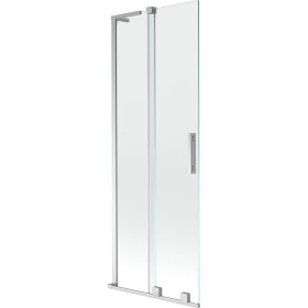 MEXEN/S - Velar L dvoukřídlá posuvná vanová zástěna 70 x 150, transparent, chrom 896-070-003-01-01