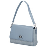 Elegantní dámská koženková kabelka na rameno Ciri, světle modrá