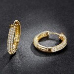 Stříbrné náušnice se zirkony Catalina Gold, stříbro 925/1000, Zlatá