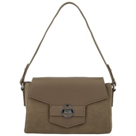 Módní dámská koženková kabelka na rameno Harper, taupe