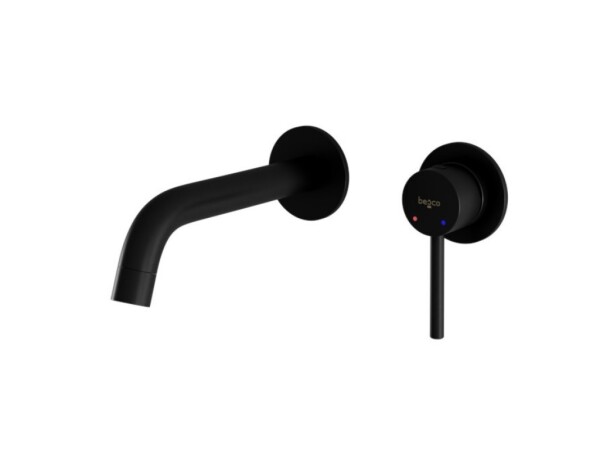 BESCO - Podomítková umyvadlová baterie ILLUSION Černá BABUISCZ