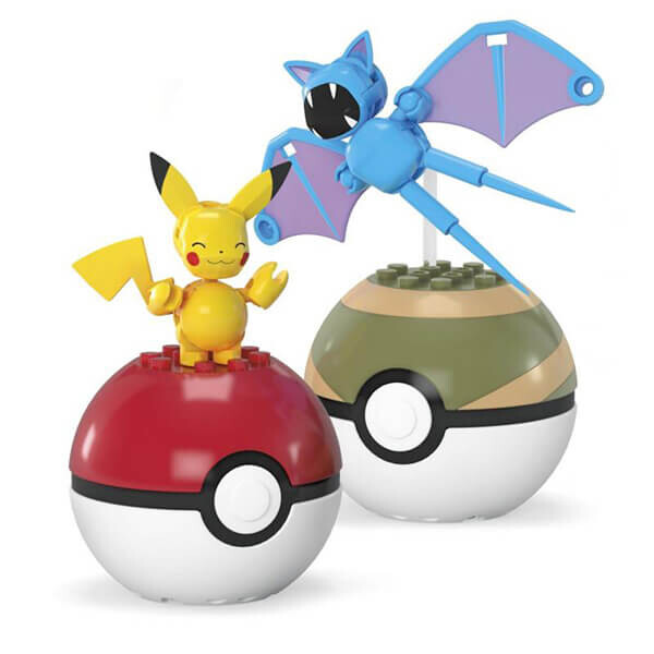 Pokémon stavebnice Mega - Pikachu a Zubat + Poké Ball