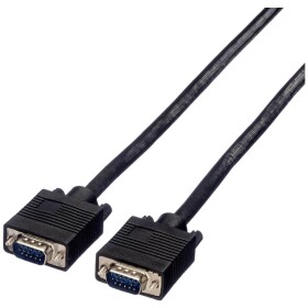 Value VGA kabel VGA pólové Zástrčka, VGA pólové Zástrčka 3.00 m černá 11.99.5253 stíněný VGA kabel