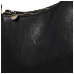 Módní dámská kožená kabelka na rameno Delami Vera Pelle Nemia, černá