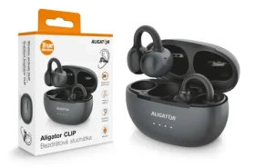 Aligator Bluetooth sluchátka Clip / černá (TWS09BK)