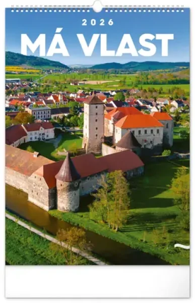 NOTIQUE Nástěnný kalendář Má vlast 2026, 33 x 46 cm (PGN-35726-L)