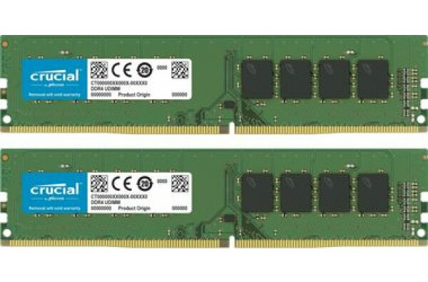 Crucial 32GB (2x16GB) 3200 MHz / DDR4 / DIMM / PC4-25600 / CL22 / Non-ECC / UN-REG / 1.2V (CT2K16G4DFRA32A)