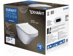 DURAVIT - DuraStyle Závěsné WC, sedátko SoftClose, Rimless, alpská bílá 45510900A1