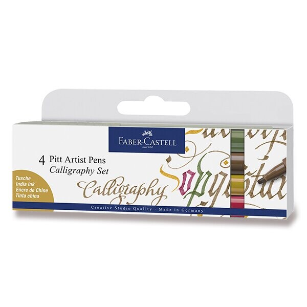 Faber-Castell Pitt Artist Pen Calligraphy sada 4 barvy
