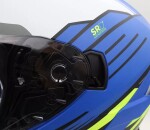 Helma na moto Xrc Loomis wht/blk/blue/fluo - L / modrá