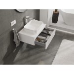 MEXEN/S - Rivel koupelnová skříňka pod umyvadlo 70, 1 šuplík, reliéf , bílá mat 91A20-07023-1-BF01