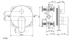 IDEAL STANDARD - Cerafine O Baterie pod omítku, pro 2 spotřebiče, hedvábná černá A7350XG