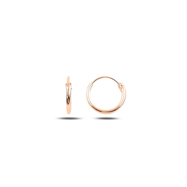 LUNICA Stříbrné kroužkové náušnice 1 cm ROSE GOLD 0498