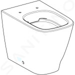 GEBERIT - Smyle Square Stojící WC, Rimfree, bílá 500.840.00.1