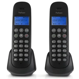 Profoon PDX-320 černá / Bezdrátový telefon / DECT / 2 sluchátka / handsfree (PDX-320)