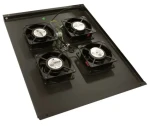 XtendLan Ventilace pro rozváděč ECO 800mm černá / Ventilační jednotka / 4x ventilátor / pro rozváděče hloubky 800 mm (SFAN804-B-ECO)