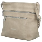 Stylová dámská koženková crossbody kabelka Olbba, béžová