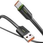 USAMS US-SJ732 YR Series černá / Kabel / USB-C/USB-C / 1 m / 3 A / 480 Mbps (SJ732USB01)