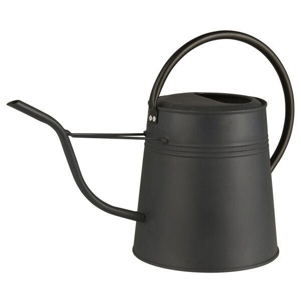 Ib Laursen Kovová konev na zalévání Matt Black 2,3 l, černá barva, kov