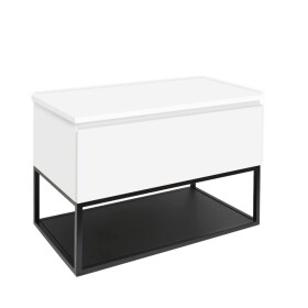 Koupelnová skříňka s krycí deskou SAT B-Way 79x57x45 cm bílá lesk BWAY80WDESK BWAY80WDESK