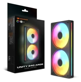 COUGAR Unity240-FB černá / Ventilátor / 120 mm / 2 ks / ARGB / PWM / 49 CFM / 1600 RPM (CF-UN240RB-RGB)