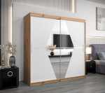 Šatní skříň Abi Bo Barva korpusu: Dub Sonoma, Rozměry: 150 cm, Dveře: Černá