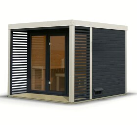 Finská sauna – KARIBU ARES 3 (antracit / antracit)