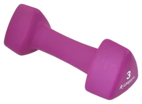 LIFEFIT Neoprenová činka Triangle 3 kg, bordó / Ocelové jádro / Protiskluzový povrch