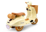 Mamido Dětský elektrický skútr Vespa 2x35W béžový