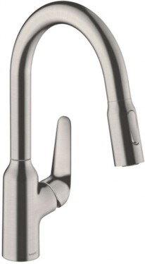 HANSGROHE - Focus M42 Dřezová baterie M4216-H180 s výsuvnou sprškou, sBOX, vzhled nerezu 71821800