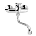 Mereo Dřezová nástěnná baterie , 100 mm, s ramínkem trubkovým ø 18 mm - 300 mm, chrom CB301A06N