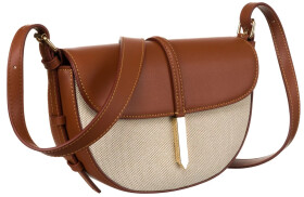 Trendy dámská koženková crossbody kabelka Dalnima, hnědá