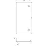 MEXEN - Rivel čelo pro koupelnovou skříňku reliéf 35 x 80 cm (2 ks.), grafit mat 91A21-1600-300-2-66