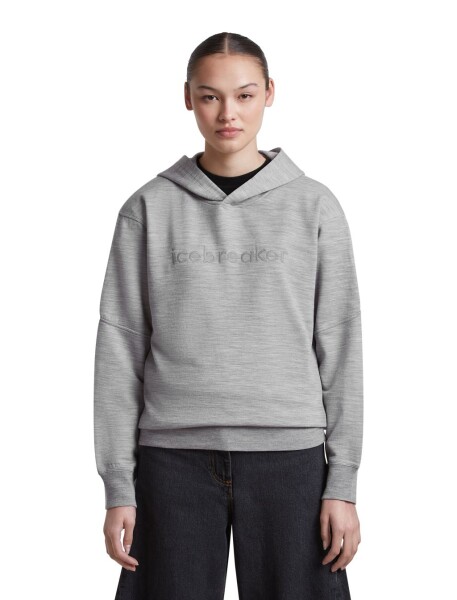 Dámská merino mikina ICEBREAKER Wmns Merino 360 RealFleece Elemental LS Hoodie, Metro Heather velikost: M