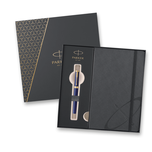 Dárková kazeta Parker Ingenuity Dark Blue GT - sada roller a zápisník