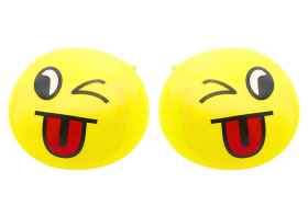 Mamido Měkký míček smajlík emotikon 9 cm žlutý