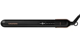 Grundig HS7030 černá / Žehlička na vlasy / Keramické destičky / LCD displej / 130-230°C (100001392402)