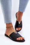Dámské sandály z ekokože na ploché podrážce, černé Maliha 40