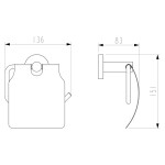 SAPHO - X-ROUND držák toaletního papíru, s krytem, chrom XR732